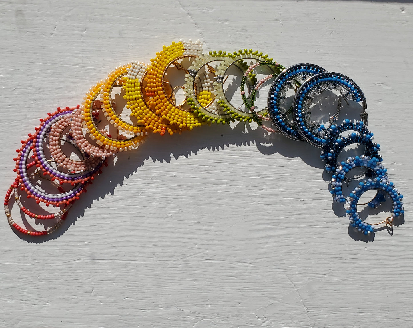 Sunshine Woven Hoop Earrings (The Juliet)