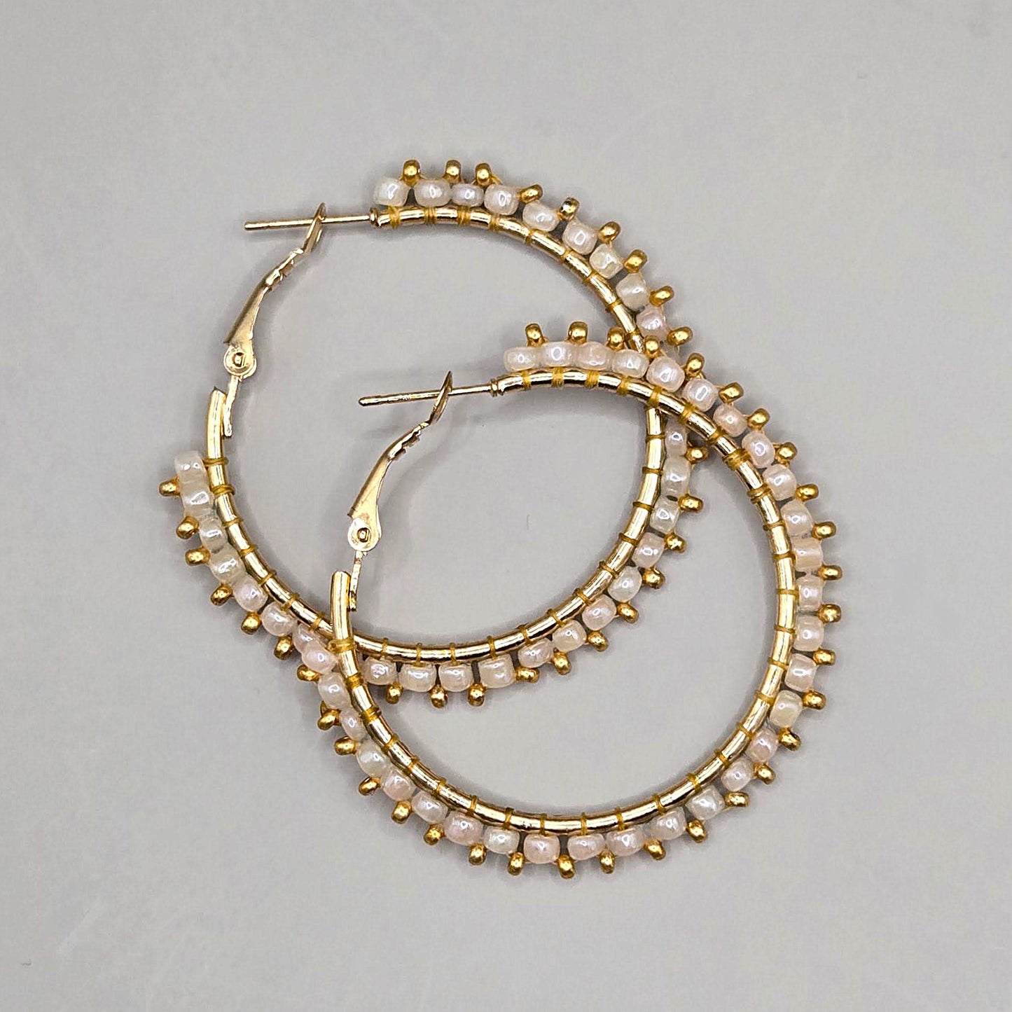 Pearly Juliet Hoop Earrings
