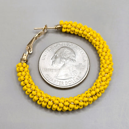 Sunshine Wire-Wrapped Hoops