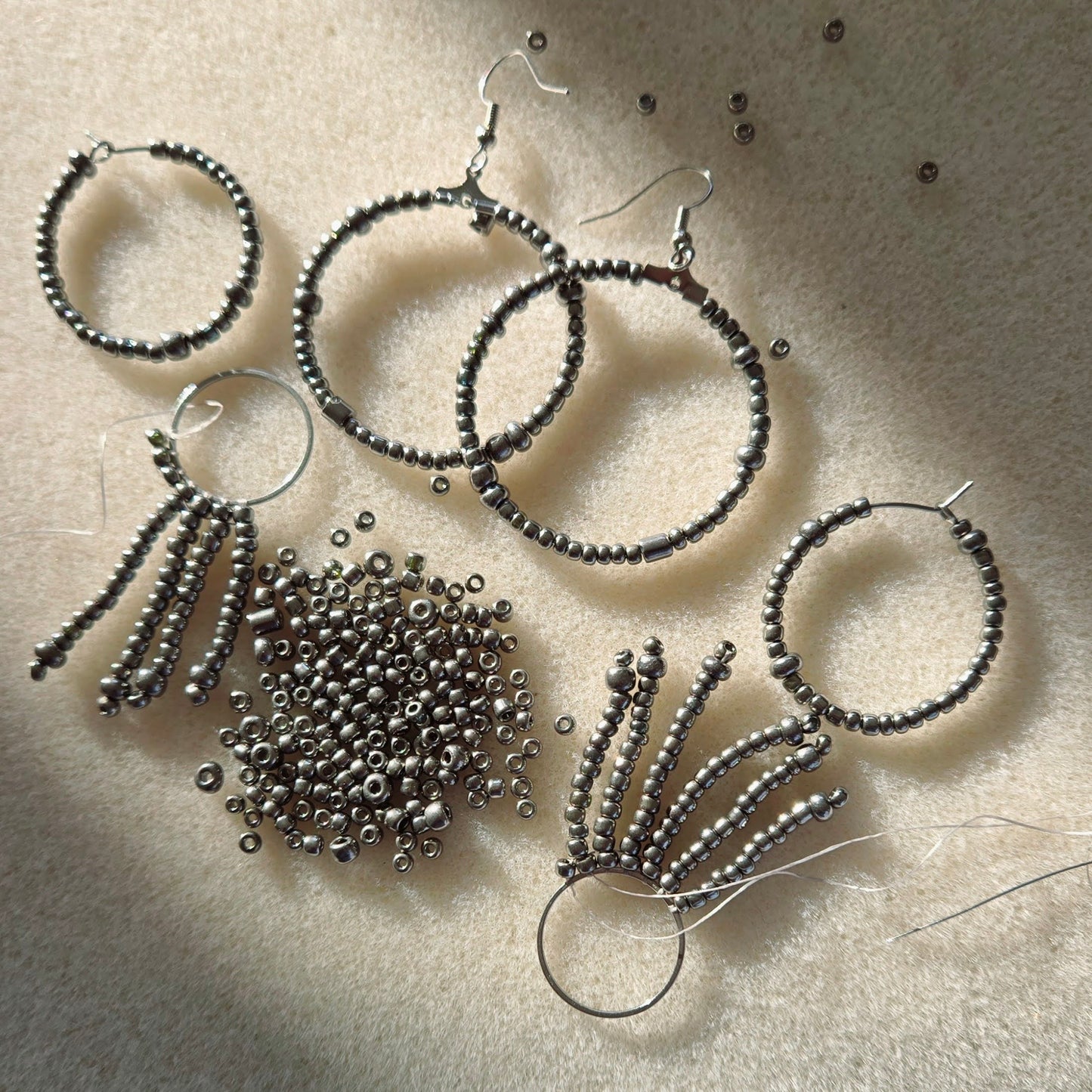 Gunmetal Ophelia Fringe Earrings