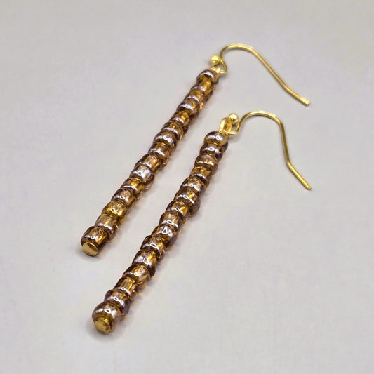 Amber Stick Dangle Earrings