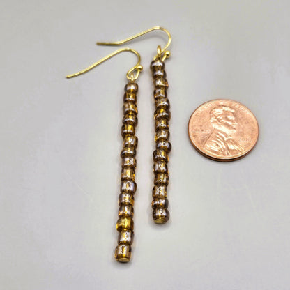 Amber Stick Dangle Earrings