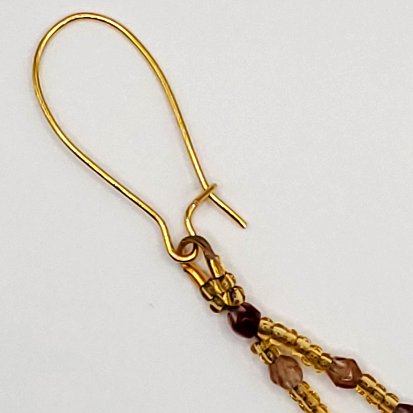 Golden Hour Long Dangle Fringe Earrings
