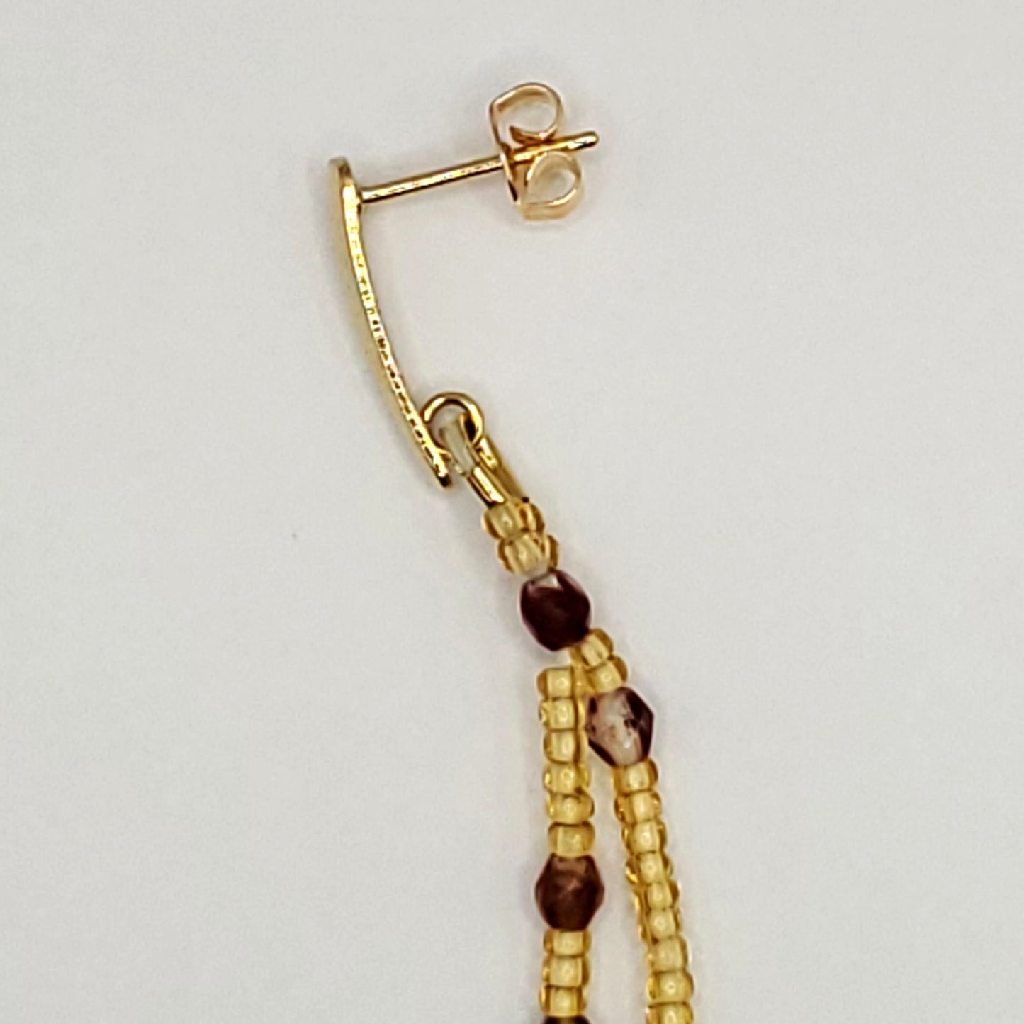 Golden Hour Long Dangle Fringe Earrings