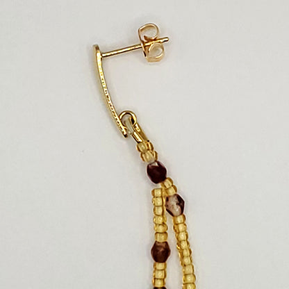 Golden Hour Long Dangle Fringe Earrings