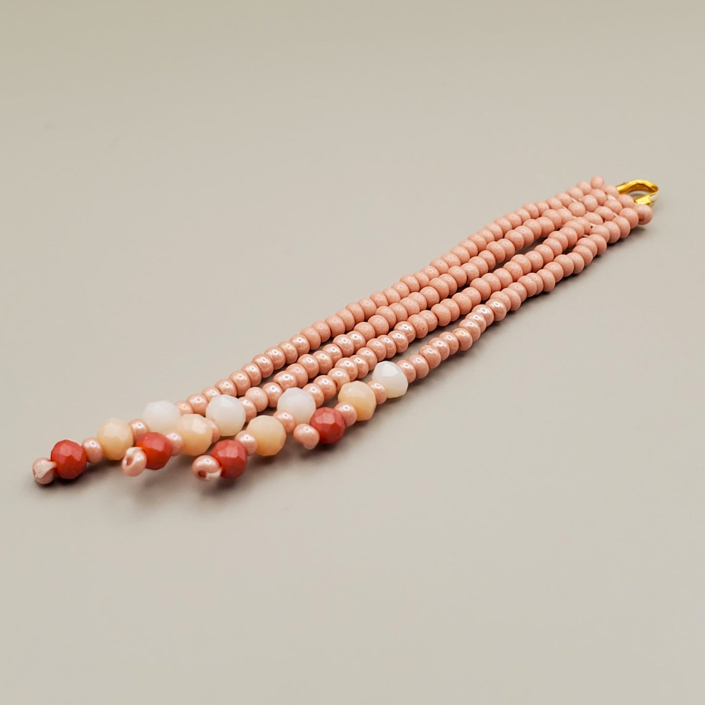 Dusty Rose Fringe Earrings