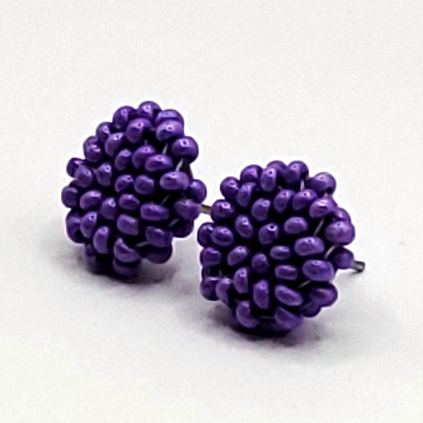 Custom Order: Handwoven Seed Bead Stud Earrings (The Hermia)