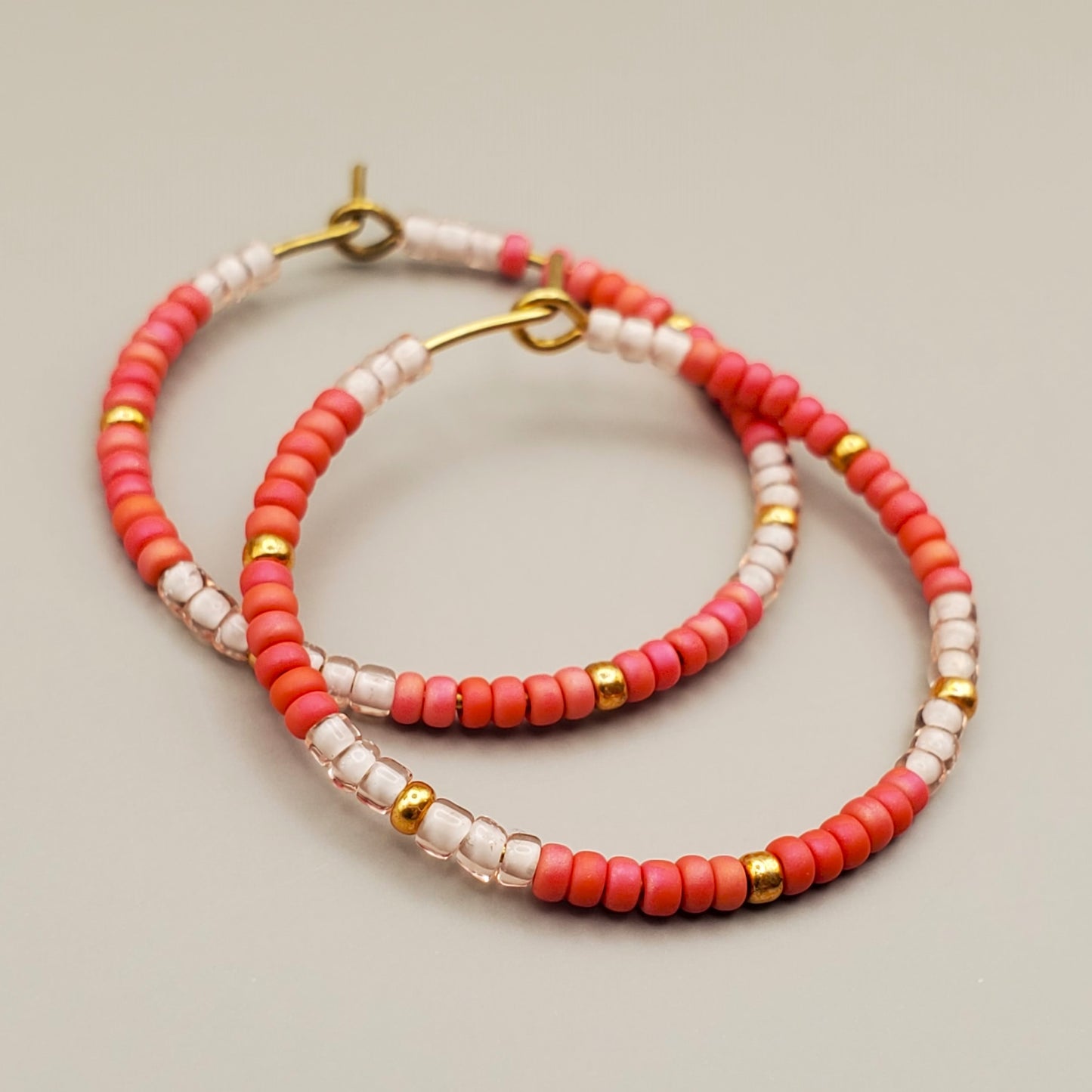 Dusty Rose Hoop Earrings