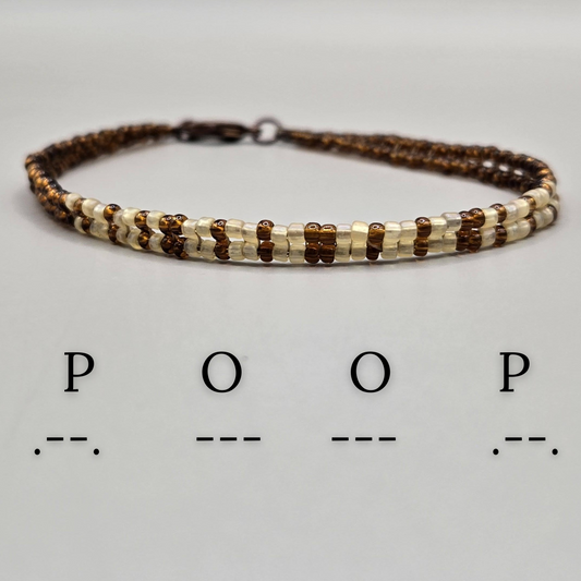 "Poop" Morse Code Bracelet