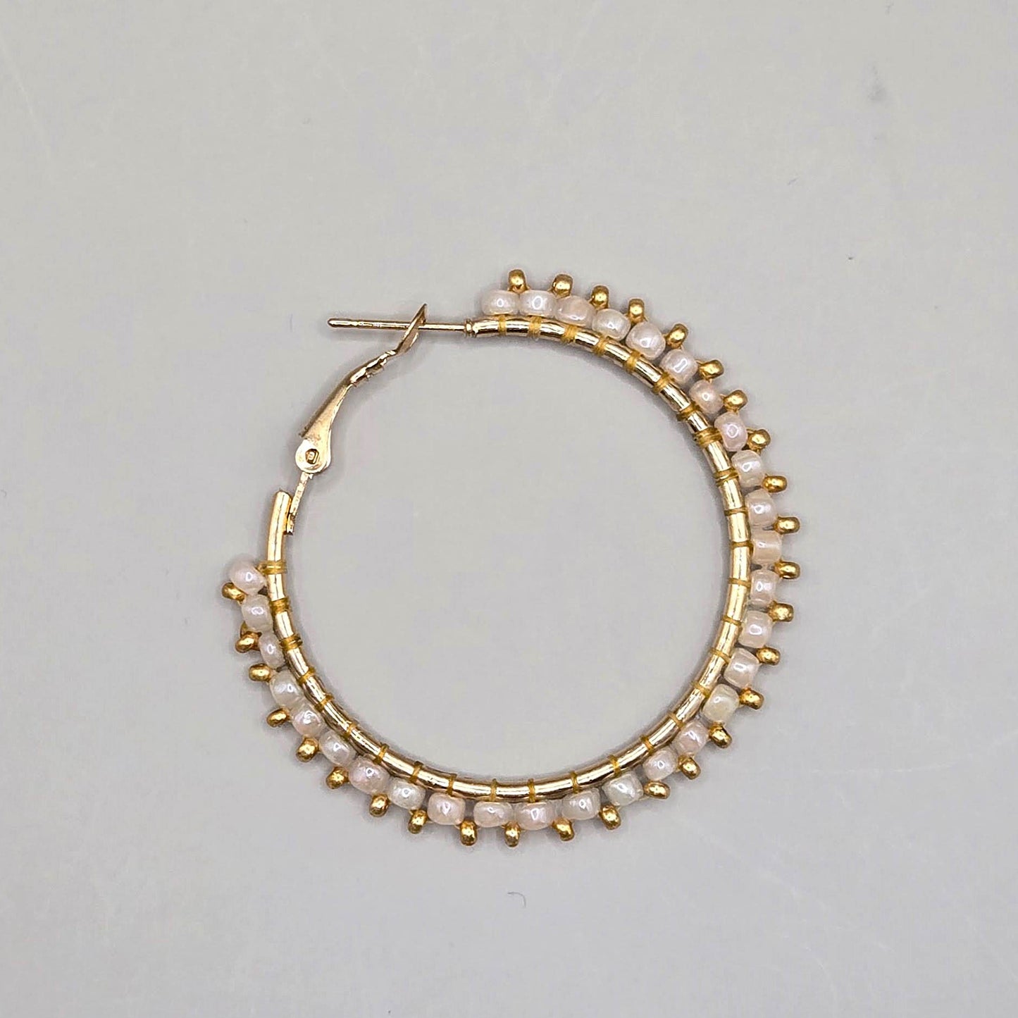 Pearly Juliet Hoop Earrings