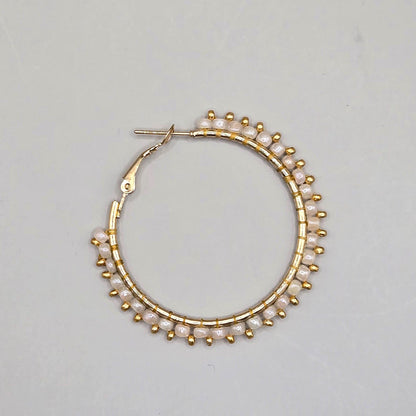 Pearly Juliet Hoop Earrings