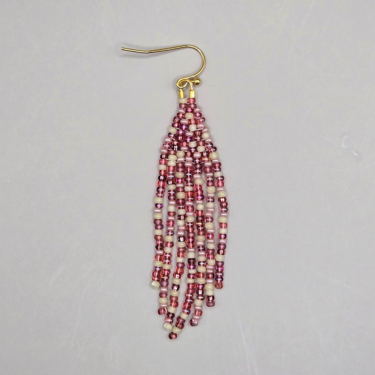 Raspberry Feste Fringe Earrings