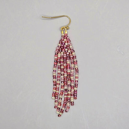Raspberry Feste Fringe Earrings