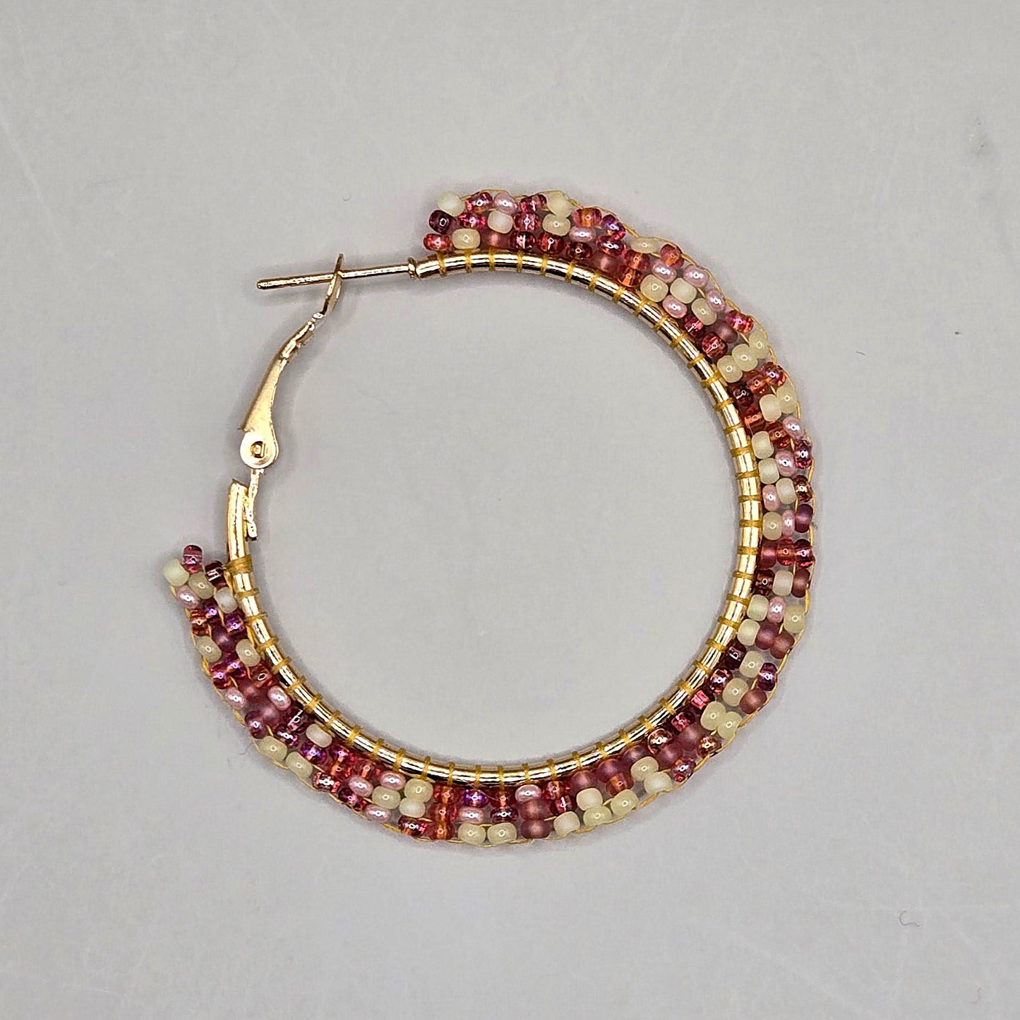 Raspberry Juliet Hoop Earrings