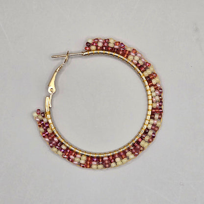 Raspberry Juliet Hoop Earrings