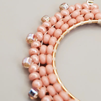 Dusty Rose Hoop Earrings