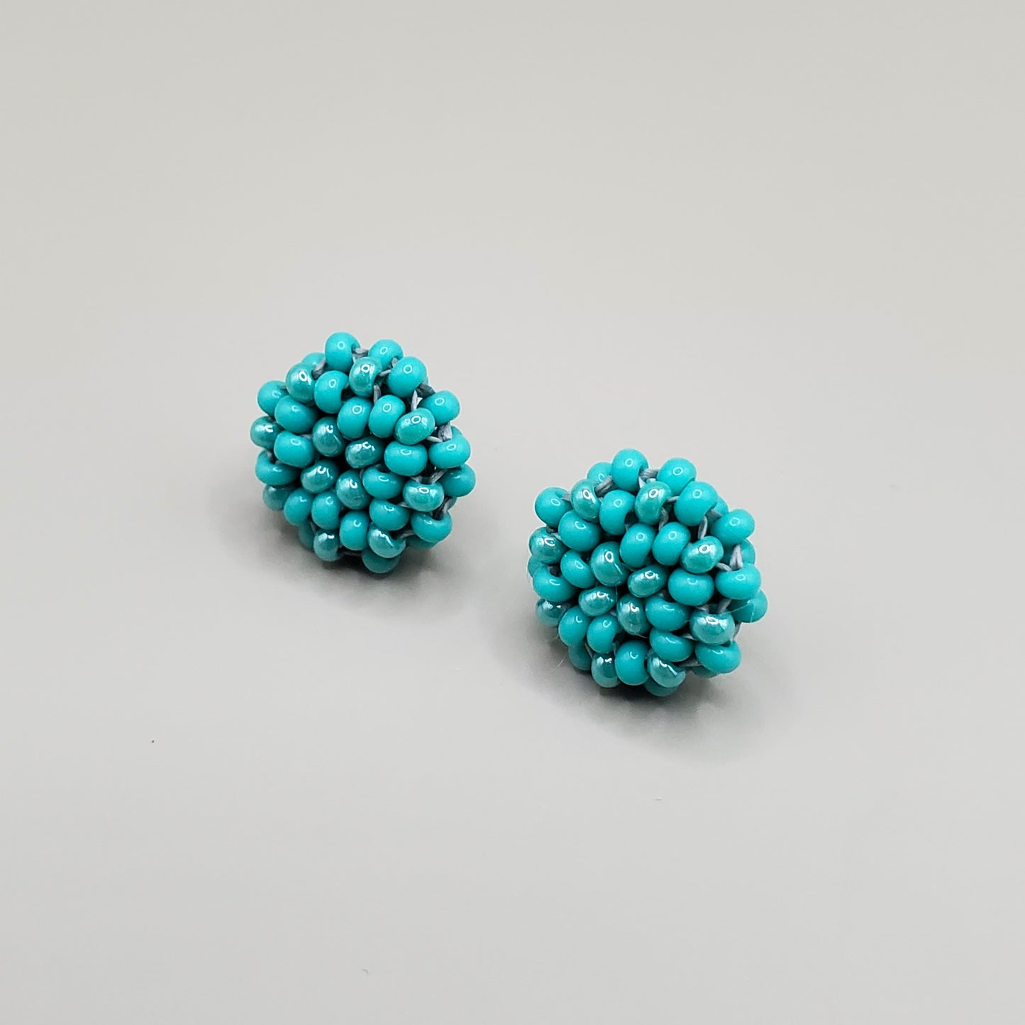 Custom Order: Handwoven Seed Bead Stud Earrings (The Hermia)