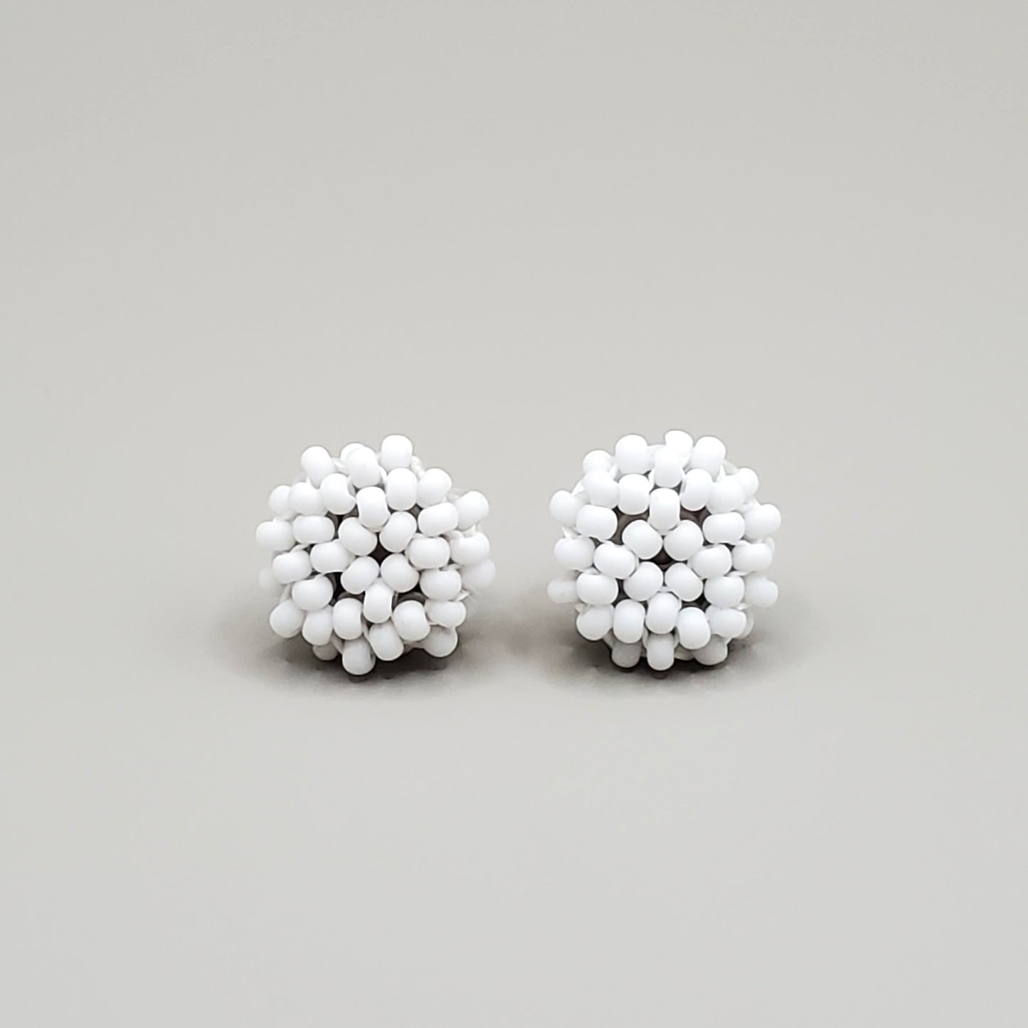 Custom Order: Handwoven Seed Bead Stud Earrings (The Hermia)