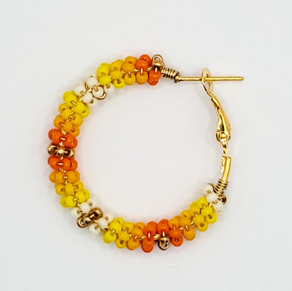 Sunshine Wire-Wrapped Hoops