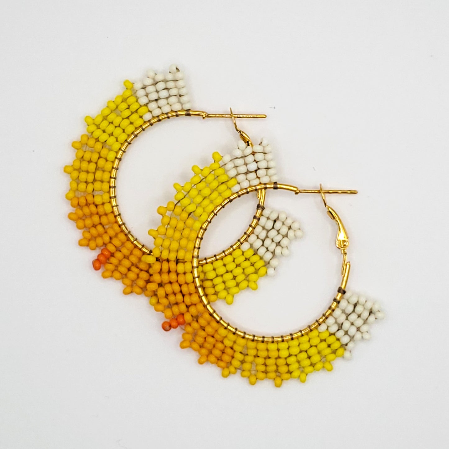 Sunshine Woven Hoop Earrings (The Juliet)