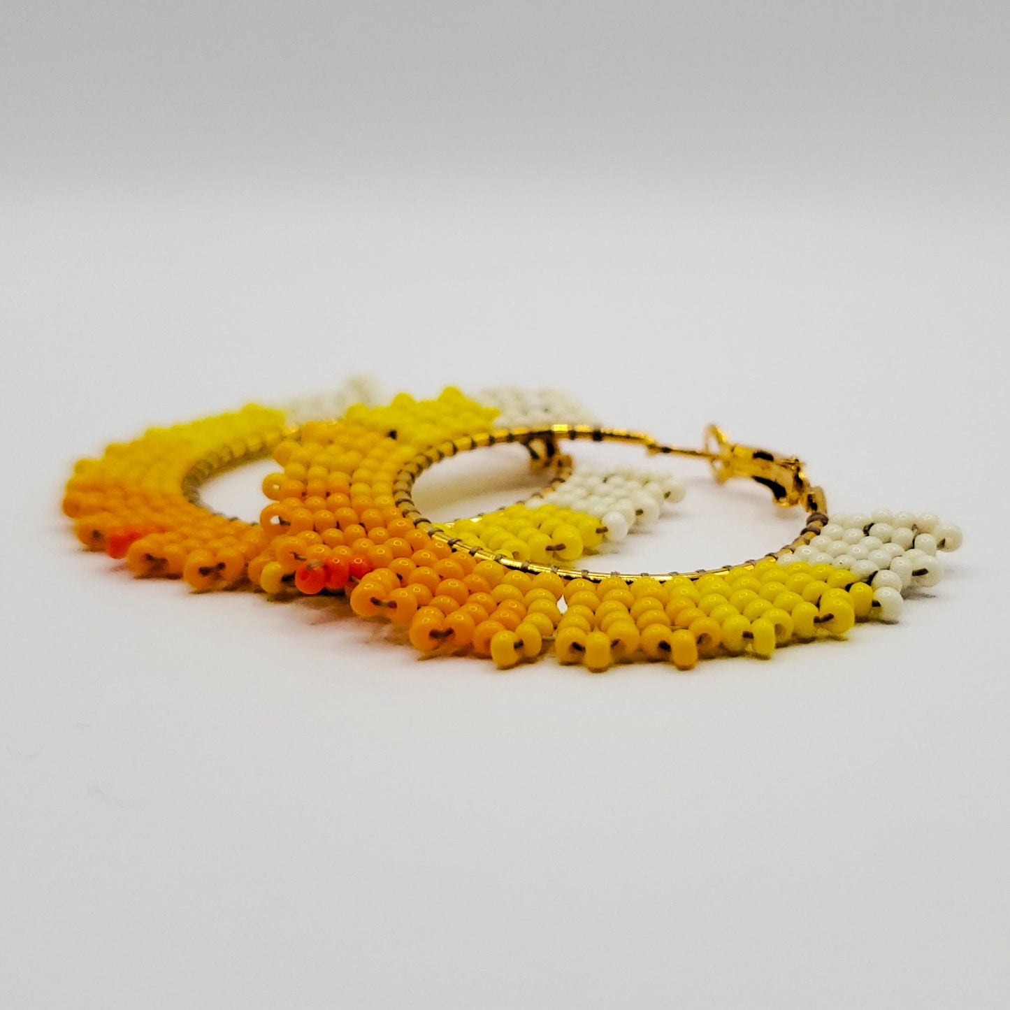 Sunshine Woven Hoop Earrings (The Juliet)