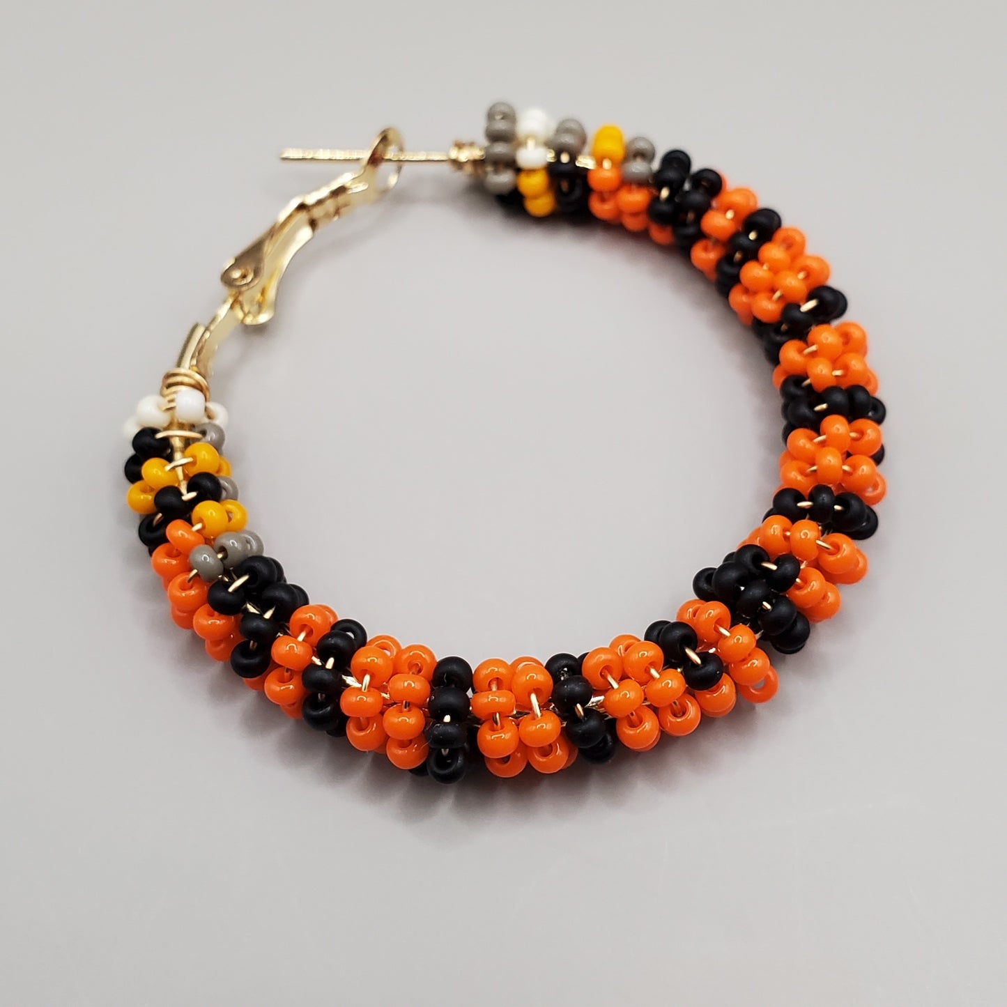 Tiger Wire-Wrapped Hoops