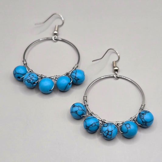 Turquoise Orb Earrings