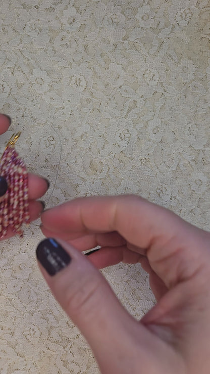 Raspberry Feste Fringe Earrings